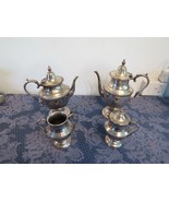 Vintage Academy Silver On Copper Handled Teapots Creamer 4 Piece Set Lot - €43,07 EUR