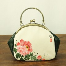 Alasir Hand Printed Women Shoulder Bags Female Chinese Style Handbags Canvas Flo - £30.19 GBP