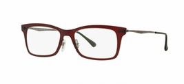 NEW Authentic Ray-Ban RB7039-5456 LightRay Dark Matte Red Gunmetal Rx Eyeglasses - £47.46 GBP