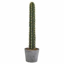 41-in Cactus In Stone Planter Artificial Nearly Natural Home Decoration - £168.37 GBP