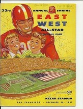 1957 Shrine East West All Star Game Program RARE HTF - £64.24 GBP