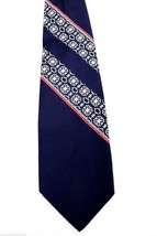 Mens Vintage Necktie  Mr. John Collectible 4.5&quot; Wide 1970s Blue Stripe NWOT - $23.76