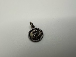 Vintage 15mm Sterling Silver Virgin Mary Medal / Charm - £21.01 GBP