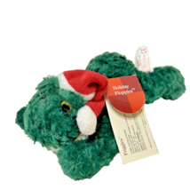 Vintage Russ Holiday Flopples Mini Plush Friggles Frog Christmas Stuffed Tag 5&quot; - £7.42 GBP
