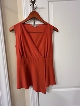 Women&#39;s Top Shirt (Color: Rust) Brand: Vintage Suzie Size Medium V Cut Neck - £19.74 GBP