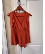 Women&#39;s Top Shirt (Color: Rust) Brand: Vintage Suzie Size Medium V Cut Neck - £19.65 GBP