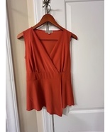 Women&#39;s Top Shirt (Color: Rust) Brand: Vintage Suzie Size Medium V Cut Neck - £19.72 GBP