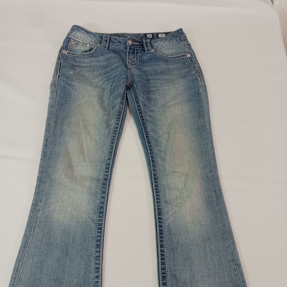 MISS ME JP8242B Signature Bootcut Women's Blue Cotton Blend Jeans Sz 26 (29×30) Item image 14