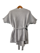 GARNET HILL Womens Sweater Waist Tie Knit Short Sleeve Gray/Green Size S - £23.01 GBP