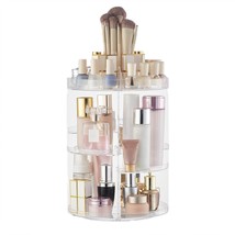 Rotating Makeup Organizer 360 Rotation Cosmetic Storage Holder Crystal Clear Acr - $27.99