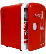 Coca Cola Mini Fridge Coke Fridge 6 Can Portable Fridge Home Dorm Car Fr... - £48.18 GBP