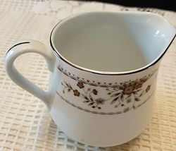 CLAREMONT CREAMER GRAY & RUST FLOWERS GOLD TRIM MADE IN JAPAN image 3