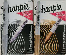 Sharpie Bold Fine Permanent Markers Metallic Select: Gold &amp;/or Silver - £2.73 GBP+