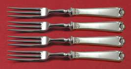 George II Rex Hand Chased by Watson Sterling Silver Fruit Fork Set 4pc Custom 6" - $315.81
