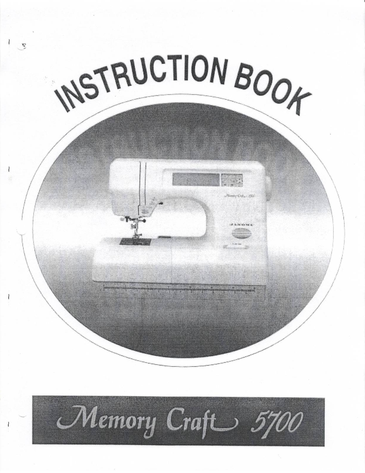 Memory Craft 5700 manual for Sewing Machine Hard Copy - $12.99