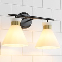 Woshitu Bathroom Vanity Light Fixtures: 2-Lights Mid Century Modern Vanity - £60.01 GBP