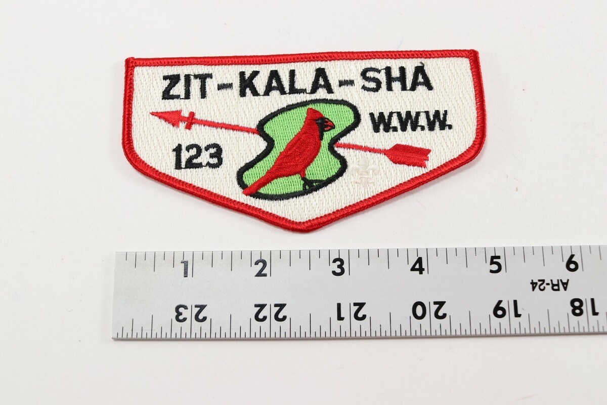 Vtg Zit-Kala-Sha Lodge 123 OA Order Arrow WWW Boy Scouts of America Flap Patch Item image 4