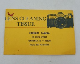 Carhart Camera Lens Cleaning Paper Advertising Design Oneonta New York - £11.60 GBP
