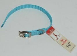 Valhoma 720 10 TQ Dog Collar Turquoise Single Layer Nylon 10 inches Package 1 image 1