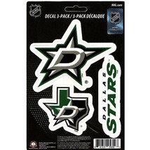 dallas stars nhl ice hockey logo team auto car decal stickers 3 pack - £19.95 GBP