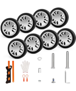 Luggage Wheels Replacement Set 8PCS PVC Rubber for Spinner Suitcase Trol... - $705.34 MXN