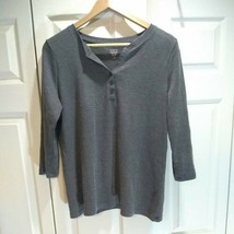 Women&#39;s Kim Rogers Gray , Long Sleeve Shirt Size S, With Buttons - £7.57 GBP