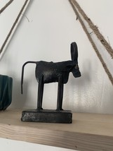 Steel Metal Figurine Bull Water Buffalo Bull Cow 4 1/2” x 4 3/8” - £13.04 GBP