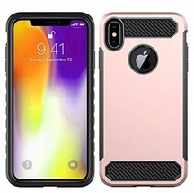 X/XS Dual Layer Carbon Fiber Shockproof Anti-Scratches Flexible Soft Pro... - $18.88 CAD