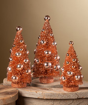 Bethany Lowe Set of 3 &quot;Fall Romantic Bottle Brush Trees&quot; LC8037 - £27.96 GBP