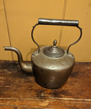VTG Antique Large Solid Copper Brass Tea Kettle Tea Pot  J C &amp; W Lord Bi... - £98.97 GBP