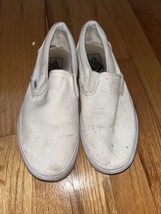 Size 9 - VANS White Canvas W - $20.00