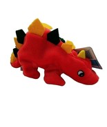 Dino Pebble Pets Red Dinosaur Bean Bag Plush 8&quot; 1996 Item 8423 NWT - £4.70 GBP