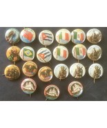 Vtg Lot  of 21 Bastian Bros Pinback Buttons Chief Kidd Flags Eagle Marin... - $376.89 CAD
