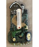 Vintage Authentic John Deere Farm Scene Hanging Thermometer With Tractor - €9,73 EUR