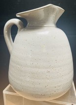 Devica Art Studio Formed Pottery Water Pitcher Glazed Signed Made in Por... - $53.46