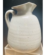 Devica Art Studio Formed Pottery Water Pitcher Glazed Signed Made in Por... - £42.28 GBP