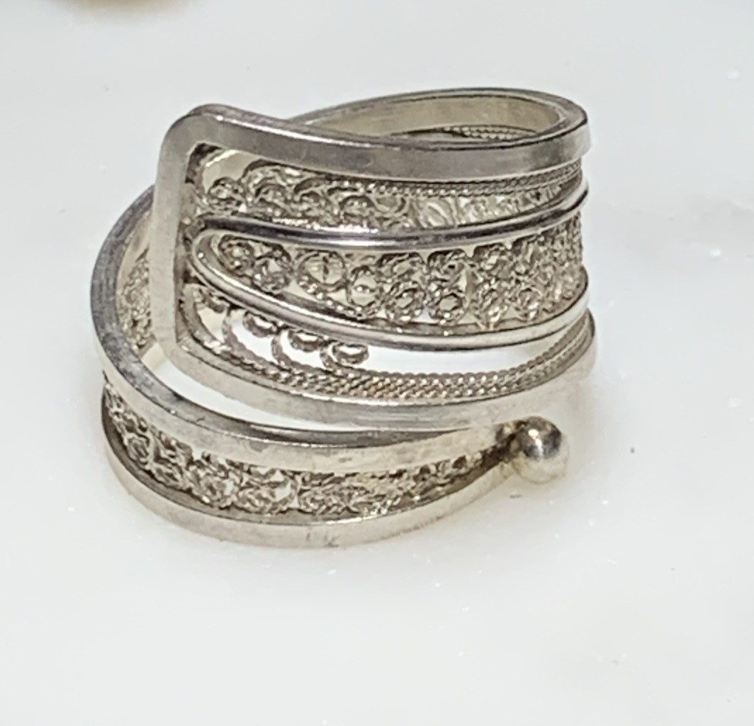 Sterling silver Size 5.5 Filigree Ring  Item image 4