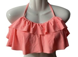Unbranded Womens Peach Tierd Halter Size XL Bikini Top Padded Bra Tie Back - $14.61