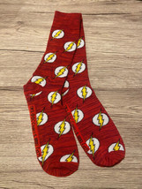 DC Comics The Flash Logo All Over Mens Knit Crew Socks 1 Pair Shoe Size ... - £8.18 GBP