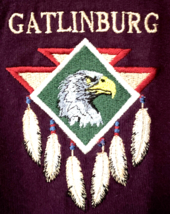 VTG Gatlinburg Tennessee T Shirt Embroidered Dream Catcher Eagle Mens LARGE USA - £15.05 GBP