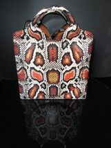 Elena Ghisellini Globe M Spotted Python Printed Bag NWTS