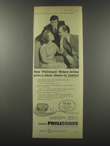 1957 Philips Philishave Ad - Freddie Trueman, Peter Haigh and Kattie Boyle - $18.49