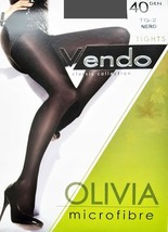 Opaque Tights 40 Denier Olivia by Vendo Black - $227.32 MXN