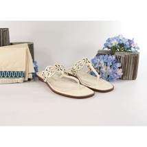 Tory Burch New Ivory Leather Tiny Miller Thong Sandals Size 9.5 NIB - $182.66