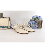 Tory Burch New Ivory Leather Tiny Miller Thong Sandals Size 9.5 NIB - £144.75 GBP