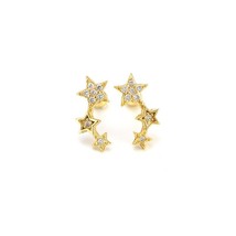 Trendolla Stars Ball Back Earrings Climber Earrings - $39.90