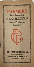 Farmers Fertilizers Advertisement Brochure Collector Notepad 1937 Calendar - £6.29 GBP