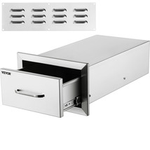 VEVOR Outdoor Kitchen BBQ Island 14&quot; Stainless Steel Single Access Drawer - $177.63