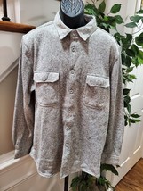 Faded Glory Men&#39;s Gray Polyester Long Sleeve Collared Casual Shirt Size ... - £19.95 GBP