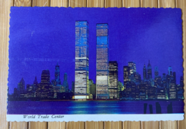 Vintage Plastichrome World Trade Center Twin Towers New York Postcard - ... - $14.00